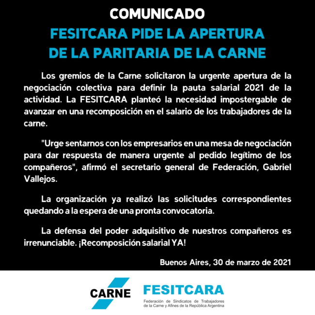 CARNE PARITARIAS 2021 PEDIDO